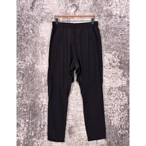 Scanlan Theodore Silk Pants 6 Womens Black Stretch Waist Harem Drapey